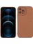 Kauçuk Yüzey Pürüzsüz Dokunmatik Kesintisiz Tpu Telefon Kılıfı Iphone 12 Pro-Brown Için (Yurt Dışından) 1