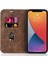 Iphone 12 Pro Max Pu Deri Kart Tutucu Için Kapak Manyetik Otomatik Kapatma Rfıd Blomak Stans Telefon Vaka Işığı Kahverengi (Yurt Dışından) 2
