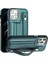 Iphone 12/12 Pro Kickstand Case Yb Deri Kaplama Serisi-5 Kart Tutucu Tpu Telefon Kapak Yeşil (Yurt Dışından) 1