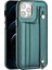 Iphone 12/12 Pro Kickstand Case Yb Deri Kaplama Serisi-5 Kart Tutucu Tpu Telefon Kapak Yeşil (Yurt Dışından) 2