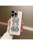 Iphone 12 Pro Max Için Lovely Lovely ve Tavşan Tasarım Bump Kanıtı Geri Kılıf Elektrokaplama Tpu Kapağı Temperli Cam Lens Film Silver (Yurt Dışından) 1