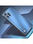 Iphone 12 Pro Max Anti-Cratch Alüminyum Alaşım+Tpu Telefon Geri Damla Damla Geçirmez Kapak Fırçalanmış Telefon Kasası Mavisi (Yurt Dışından) 2