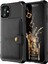 Iphone 12 Pro Max Telefon Kılıfı Kickstand Deri Kaplamalı Tpu Kart Tutucu ile [dahili Manyetik Sayfa] -Black (Yurt Dışından) 2
