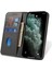 Buzağı Doku Deri Kapağı Iphone 12 Pro Max 6.7 Inç Manyetik Stand Telefon Kılıfı Cüzdan Black (Yurt Dışından) 4