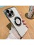 Iphone 12 Pro Max Telefon Kılıfı Için Manyetik Kılıf Sabit Pc Elektrografa Telefon Kapağı Büyüteç Logosu Görünüm Tasarım-Silver (Yurt Dışından) 2
