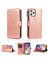 Iphone 12 Pro Max Telefon Kılıfı Için Çılgın At Deri Kaplamalı Tpu Cüzdan Telefon Stand 9 Kart Yuvası Kickstand Shell -Rose Altın (Yurt Dışından) 1