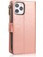 Iphone 12 Pro Max Telefon Kılıfı Için Çılgın At Deri Kaplamalı Tpu Cüzdan Telefon Stand 9 Kart Yuvası Kickstand Shell -Rose Altın (Yurt Dışından) 3