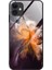 Mermer Cilt Temperli Cam Arka + Tpu Kabuğu iPhone 12 Pro Max 6.7 Inç - Turuncu Akış (Yurt Dışından) 1