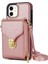 Iphone 12/12 Pro Pu Deri Kaplamalı Tpu Kart Tutucu Kickstand Case-Rose Altın Için Fermuar Telefon Kapağı (Yurt Dışından) 1