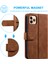 Fermuar Cep 9 Kart Yuvaları Iphone 12 Pro/iphone 12 Için Deri Cüzdan Kılıfı - Kahverengi (Yurt Dışından) 3