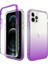 Iphone 12/12 Pro-Mor Için Iyi Korunmuş 2'si Gradyan Renk Tasarımı Pc+Tpu Telefon Kılıfı-Mor (Yurt Dışından) 1