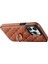 Iphone 12 Pro Max Anti-Dust Pu Deri+Tpu Telefon Kılıfı Dikiş Rhombus Ring Tutucu Kickstand Telefon Kabuk-Kahverengi (Yurt Dışından) 2