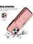Iphone 12/12 Pro Pu Derisi+Tpu Tonacı Kırıca Kılak Kullanıcı Kapak Kurulu Kapak - Gül Altın (Yurt Dışından) 3