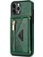 Iphone 12 Pro Max Kickstand Tasarım Cüzdanı Iyi Korumalı Pu Deri+Tpu Cep Telefon Kılıfı Long Lanyard-Blackish Green (Yurt Dışından) 3