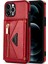Iphone 12 Pro Max Kickstand Tasarım Cüzdanı Iyi Korumalı Pu Deri+Tpu Cep Telefon Kılıfı Long Lanyard-Red ile (Yurt Dışından) 2