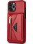 Iphone 12 Pro Max Kickstand Tasarım Cüzdanı Iyi Korumalı Pu Deri+Tpu Cep Telefon Kılıfı Long Lanyard-Red ile (Yurt Dışından) 3