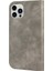 Iphone 12/12 Pro Telefon Kılıfı Cilt Duygu Deri Deri Ekleme Telefon Cüzdan Stand Kılıfı Donanım Dekoru -Grey (Yurt Dışından) 3
