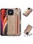 Shouhushen Kart Tutucu Kumaş Kaplamalı Pc Tpu Hibrid Kapak Aksesuarı Iphone 12 Pro Max 6.7 Inç Kahverengi (Yurt Dışından) 1