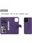 Iphone 12/12 Pro Phone Case Anti-Fall Manyetik Kt Deri Serisi-3 Çıkarılabilir 2'si 1 Arada Cüzdan Tasarım Deri Kılıf-Porpurple (Yurt Dışından) 2