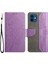Iphone 12/12 Pro Pro Butterfly Flower Baskılı Deri Telefon Kapağı Cüzdan Stand Folio Flip Case-Purple (Yurt Dışından) 1