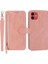 Iphone 12/12 Pro Telefon Kılıfı Stand Stand Cüzdan Tarzı Anti-Fall Kılıfı Zipper Cep Pu Deri Deri Şok Geçirmez Telefon Kabuğu Uzun/kısa Kayış Pembe (Yurt Dışından) 1