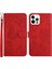 Iphone 12/12 Pro Telefon Kılıfı Cilt Touch Pu Deri Telefon Kılıfı Şık Kelebekler Baskılı Anti-Drop Folio Flip Kapak Cüzdan Stand-Red (Yurt Dışından) 2