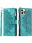 Iphone 12 Pro Max Mandala Için Çiçek Damla Geçirmez Telefon Kapağı Stand Çok Kart Yuvası ile Zipper Cep Cüzdanı Pu Deri Telefon Kılıfı Kayış Yeşil (Yurt Dışından) 2