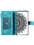 Iphone 12 Pro Max Mandala Için Çiçek Damla Geçirmez Telefon Kapağı Stand Çok Kart Yuvası ile Zipper Cep Cüzdanı Pu Deri Telefon Kılıfı Kayış Yeşil (Yurt Dışından) 3