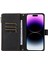 Iphone 12 Pro Max Deri Cüzdan Kart Tutucu Telefon Kılıfı Rhombus Stand Kapağı Zipper Cep-Black (Yurt Dışından) 2