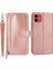 Iphone 12/12 Pro Telefon Kılıfı Stand Stand Cüzdan Tarzı Anti-Fall Kasa Zipper Cep Pu Deri Deri Şok Geçirmez Telefon Kabuğu Uzun/kısa Kayışlar Golü Altın (Yurt Dışından) 1