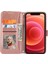 Iphone 12/12 Pro Telefon Kılıfı Stand Stand Cüzdan Tarzı Anti-Fall Kasa Zipper Cep Pu Deri Deri Şok Geçirmez Telefon Kabuğu Uzun/kısa Kayışlar Golü Altın (Yurt Dışından) 4