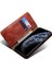 Mumsu Çılgın At Dokusu Tpu + Pu Deri Telefon Kapak Kabuğu Iphone 12/12 Pro - Brown (Yurt Dışından) 1