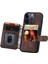 Iphone 12/12 Pro Kickstand Telefon Kapağı Cüzdan Deri Kaplı Tpu Telefon Kasası - Kahve (Yurt Dışından) 4