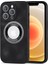 Iphone 12 Pro Max Logo Için Manyetik Kılıf Pu Deri+Pc+Tpu Hibrit Koruyucu Telefon Kapak Black (Yurt Dışından) 1