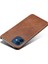 Pu Deri Kaplamalı Sert Pc Kabuk Telefon Kılıf Koruyucu Iphone 12/12 Pro - Brown Için (Yurt Dışından) 4