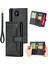 Iphone 12/12 Pro Telefon Kılıfı Anti -Çizgi Anti Şok Geçirmez Çoklu Kart Yuvaları Bölünmüş Deri Telefon Kapağı Telefon Çantası Kılıfı -Black (Yurt Dışından) 1