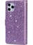 Iphone 12 Pro/12 Için Işıltılı Yıldızlı Stil Lazer Oyma Fermuar Kılıfı - Mor (Yurt Dışından) 3