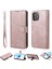 Iphone 12/12 Pro Phone Case Anti-Fall Anti-Fall Manyetik Kt Deri Serisi-3 Çıkarılabilir 2'si 1 Arada Cüzdan Tasarım Deri Kılıf -Rose Altın (Yurt Dışından) 1