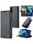 Iphone 12/12 Pro Litchi Doku Cüzdan Stand Telefon Kılıfı Rfid Engelleme Deri Kapak Black (Yurt Dışından) 1