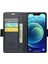 Iphone 12/12 Pro Litchi Doku Cüzdan Stand Telefon Kılıfı Rfid Engelleme Deri Kapak Black (Yurt Dışından) 2