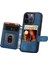 Iphone 12 Pro Max 6.7 Inç Pu Deri Tpu Telefon Kart Tutucu ile Şok Geçirmez Kılıf - Mavi (Yurt Dışından) 3