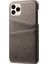 Iphone 12/12 Pro Telefon Kılıfı Pu Deri Kaplamalı Plastik Kılıf Çift Kart Yuvaları Tasarım Ultra Ince Koruyucu Kabuk Grey (Yurt Dışından) 3