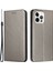 Iphone 12/12 Pro Telefon Kılıfı Karbon Fiber Doku Standı Fonksiyon Otomatik Kapanış Manyetik Deri Kılıf Cüzdan -Grey (Yurt Dışından) 2