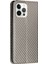 Iphone 12/12 Pro Telefon Kılıfı Karbon Fiber Doku Standı Fonksiyon Otomatik Kapanış Manyetik Deri Kılıf Cüzdan -Grey (Yurt Dışından) 3