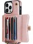 Iphone 12 Pro Maks Kart Yuvaları Için Telefon Kılıfı Pu Derisi +Tpu Kickstand Kapak Kısa +Uzun Kayışlar Golü Altın (Yurt Dışından) 2