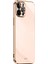 Iphone 12 Pro Telefon Kılıfı Için Tpu Koruyucu Kapak Hassas Lens Kesim Telefon Geri Kılıf Elektrapılaşma Altın Kenar-Pink (Yurt Dışından) 1