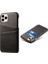 Iphone 12/12 Pro Telefon Kılıfı Pu Deri Kaplamalı Plastik Kılıf Çift Kart Yuvaları Tasarım Ultra Ince Koruyucu Kabuk Black (Yurt Dışından) 1