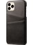 Iphone 12/12 Pro Telefon Kılıfı Pu Deri Kaplamalı Plastik Kılıf Çift Kart Yuvaları Tasarım Ultra Ince Koruyucu Kabuk Black (Yurt Dışından) 3