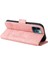 Iphone 12/12 Pro Telefon Kılıfı Için Baskılı Dikiş Hattı Pu Deri+Tpu Kılıf Cüzdan Stand Telefon Kapağı Strap-Pink ile (Yurt Dışından) 4