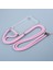 Iphone 12 Pro Max Glossy Tpu+Akrilik Kapak Için Textil Lanyard - Pink - Pink (Yurt Dışından) 2